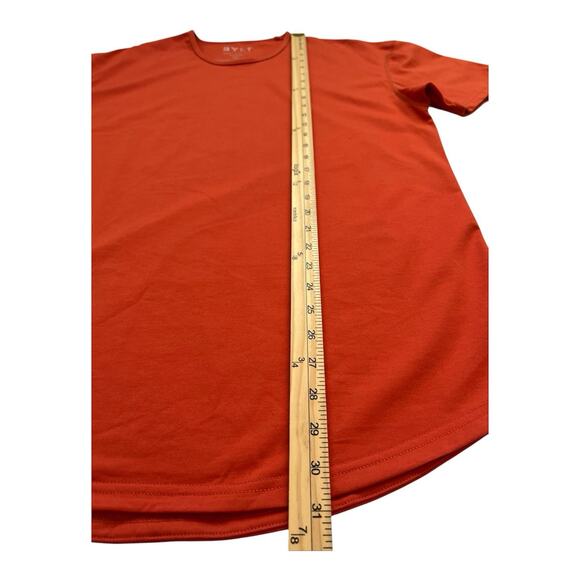 NWT BYLT T-Shirt Men XL Orange Drop Cut Short Sleeve Athletic Fit Workout Casual - Picture 6 of 8